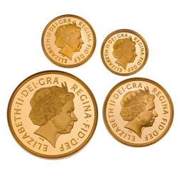 Pre-Owned 1998 UK Sovereign Proof Gold 4-Coin Set