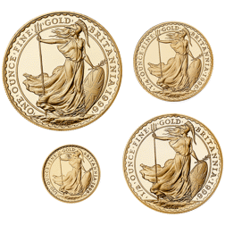Pre-Owned 1996 UK Britannia Proof Gold 4-Coin Set
