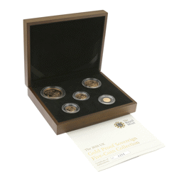 Pre-Owned UK 2010 Gold Proof Sovereign 5-Coin Set - Missing Outer Box