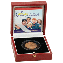 Pre-Owned 2007 UK Scouts - 100 Years of Adventure Proof Gold 50p Coin