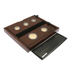 Pre-Owned 2015 UK Sovereign 'Fifth Portrait' 5-Coin Gold Proof Collection - Missing Outer Box