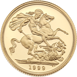Pre-Owned 1999 UK Full Sovereign Proof Design Gold Coin