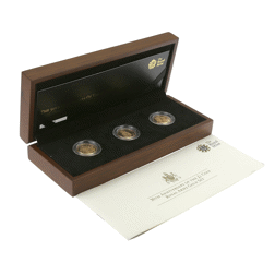 Pre-Owned 2013 UK 30th Anniversary of the £1 Coin Gold Proof 3-Coin Set