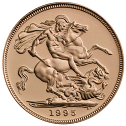 Pre-Owned 1995 UK Full Sovereign Proof Design Gold Coin