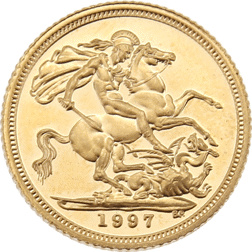 Pre-Owned 1997 UK Proof Design Half Sovereign Gold Coin
