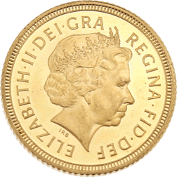 Pre-Owned 2001 UK Proof Design Half Sovereign Gold Coin