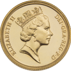 Pre-Owned 1985 UK Full Sovereign Proof Design Gold Coin