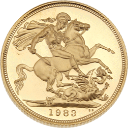 Pre-Owned 1983 UK Full Sovereign Proof Gold Coin