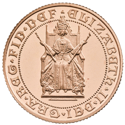 Pre-Owned 1989 UK 500th Anniversary Full Sovereign Proof Gold Coin