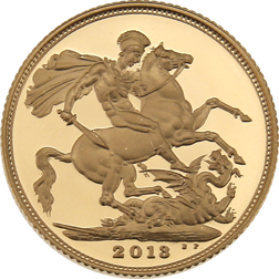 Pre-Owned 2013 UK Proof Design Full Sovereign Gold Coin