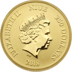 Pre-Owned Niue Hawksbill Turtle 1oz Gold Coin - Mixed Dates