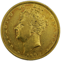 Pre-Owned 1825 George IV Bare Head Full Sovereign
