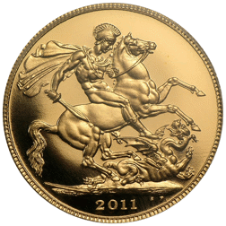 Pre-Owned 2011 UK Full Sovereign Proof Gold Coin