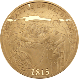 Pre-Owned 2015 UK 200th Anniversary of the Battle of Waterloo £5 Proof Gold Coin