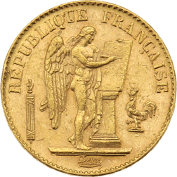 Pre-Owned 1893 French 20 Franc Lucky Angel Gold Coin | Out Of Stock