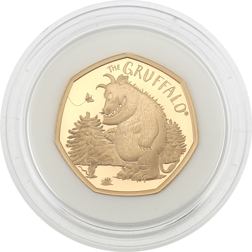 Pre-Owned 2019 UK 'The Gruffalo and Mouse' 50p Proof Gold Coin