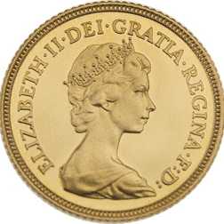 Pre-Owned 1980 UK Half Sovereign Proof Gold Coin