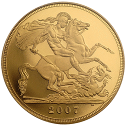 Pre-Owned 2007 UK Full Sovereign Proof Gold Coin