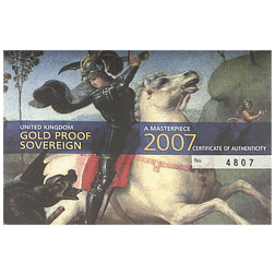 Pre-Owned 2007 UK Full Sovereign Proof Gold Coin