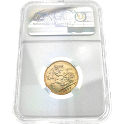 Pre-Owned 1930 South Africa Full Sovereign Gold Coin NGC Graded AU 55 - 4862514-028