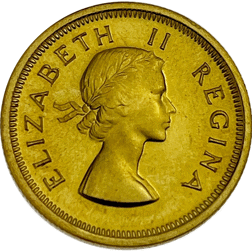 Pre-Owned 1954 Elizabeth II South African £1 Gold Coin