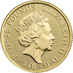 Pre-Owned 2022 UK Tudor Beasts The Lion Of England 1/4oz Gold Coin