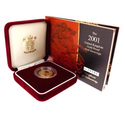 Pre-Owned 2001 UK Half Sovereign Proof Gold Coin