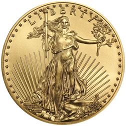 Pre-Owned USA Eagle Type II 1/10oz Gold Coin - Mixed Dates