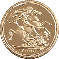 Pre-Owned 2000 UK Half Sovereign Proof Gold Coin
