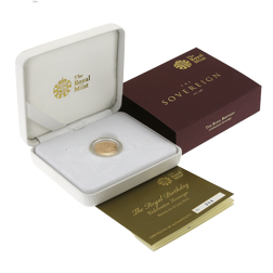 Pre-Owned 2015 Prince George Royal Birthday Full Sovereign Brilliant Uncirculated Gold Coin