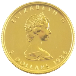 Pre-Owned Canadian Maple 1/10oz Gold Coin - Mixed Dates