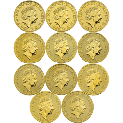 Pre-Owned UK Queen's Beasts 1oz Gold Coin Full Collection (11 Coins)