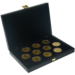 Pre-Owned UK Queen's Beasts 1oz Gold Coin Full Collection in Presentation Box - (10 Coins)