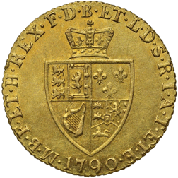 Pre-Owned 1790 UK George III Spade Half Guinea Gold Coin