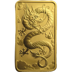 Pre-Owned 2019 Australian Dragon Rectangular 1oz Gold Coin