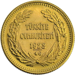 Pre-Owned 1923 Turkish 100 Kurush Gold Coin