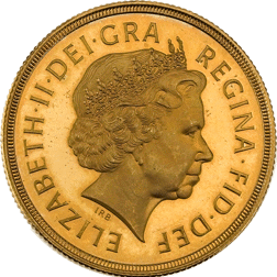 Pre-Owned 2003 UK Double Sovereign Proof Design Gold Coin