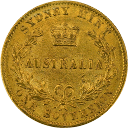 Pre-Owned 1870 Australian Mint Victorian Full Sovereign Gold Coin