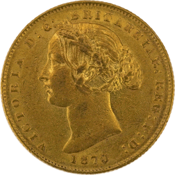 Pre-Owned 1870 Australian Mint Victorian Full Sovereign Gold Coin