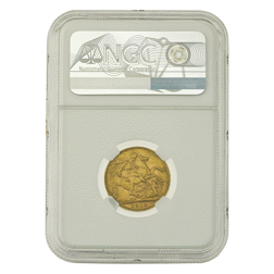 Pre-Owned 1910 Edward VII Full Sovereign Gold Coin - NGC Graded MS 61 - 4862514-033