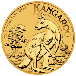 2023 Australian Queen Elizabeth II Kangaroo 1/2oz Gold Coin
