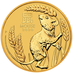 Pre-Owned 2020 Australian Lunar Mouse 1/2oz Gold Coin