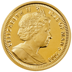 Pre-Owned 2009 Isle of Man Angel 1/10oz High Relief  Piedfort Proof Gold Coin