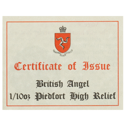 Pre-Owned 2009 Isle of Man Angel 1/10oz High Relief  Piedfort Proof Gold Coin