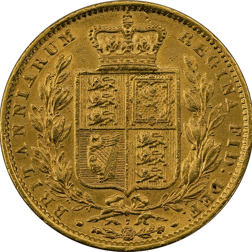 Pre-Owned 1869 London Mint DN.7 Victorian 'Shield' Full Sovereign Gold Coin