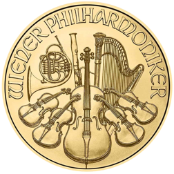 Pre-Owned Austrian Philharmonic 1oz Gold Coin - Mixed Dates