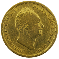 Pre-Owned 1835 UK William IV Half Sovereign Gold Coin