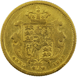 Pre-Owned 1835 UK William IV Half Sovereign Gold Coin
