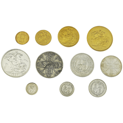 Pre-Owned 1887 Queen Victoria Golden Jubilee Gold and Silver 11-Coin Set