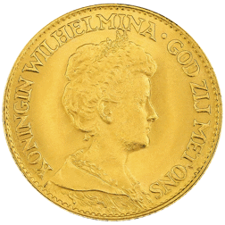 Pre-Owned 1917 Netherlands 10 Guilders Gold Coin